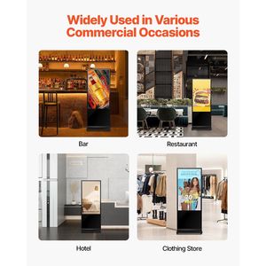 Schermo LCD da 55 pollici 4K UHD Touchscreen Digital Signage Display da pavimento in piedi chiosco - Product Image 6
