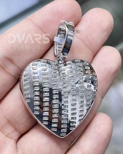 Pendentif Cœur Moissanite Iced Out en Argent 925, Pendentif Papillon Sertie de Diamants, Breloques Personnalisées, Cadeaux pour Elle - Product Image 6