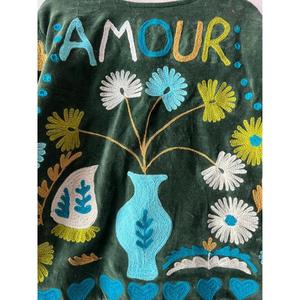 High Quality Cotton Knitted Regular Boho Handmade Embroidered Eco-Friendly Reversible Breathable Autumn Women's <b>Jacket</b> Uzbek - Product Image 4