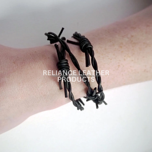 2mm Black Shine Leather Barbed <b>Wire</b> Cord Twisted Cowhide Jewelry Cord for Bracelet Necklace DIY Jewelry Making Premium <b>Craft</b> - Product Image 4