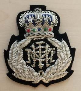 Parche Bordado Personalizado Ecológico para Coser en Gorras, Insignia de Gobernador Británico Ultramarino, Decoración con Lentejuelas de Hilo Dorado, Magnético - Product Image 1
