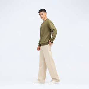 Cotton Luxury Autumn Streetwear <b>Crewneck</b> <b>Sweatshirt</b> with Custom Logo Printing Quick Dry & Breathable for <b>Men</b> - Product Image 5