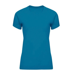Camiseta de Manga Corta con Cuello Redondo Roja para Mujer, 100% Algodón, Corte Regular, Informal, Lisa, de Verano, de Secado Rápido, Transpirable, de Punto Jersey - Product Image 6