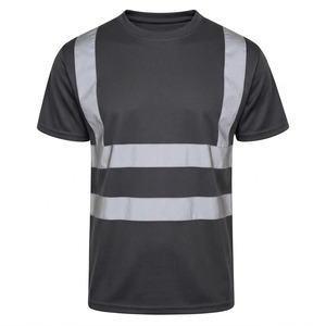 Camisetas de ropa de trabajo con rosca reflectante 3M de algodón transpirable con estampado personalizado para hombre, camisetas a rayas reflectantes de talla grande más vendidas - Product Image 3