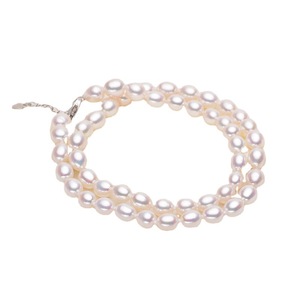 Collar de Perlas de Nácar Natural de 7-8 mm con Cierre de Plata S925, Ligeramente Imperfecto, Fuertemente Brillante - Product Image 5