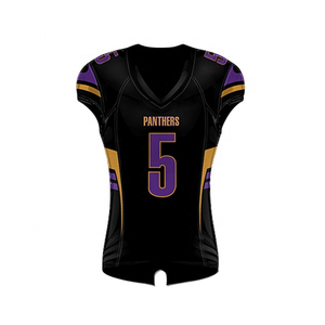 Maillots de football américain respirants de dernière génération, grandes tailles, uniformes en gros, personnalisables, 100 % polyester, unisexes, sur mesure - Product Image 2