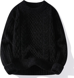Customizable Men's Plus Size <b>Pullover</b> <b>Sweater</b> Long Sleeve High Quality Breathable Cotton Knitted Casual Winter Wear - Product Image 2