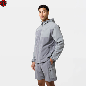 Best Quality Windbreaker Jacket and <b>Shorts</b> 2 Piece Set Wholesale LOW MOQ Custom Manufacture Embroidered Zip Up Nylon <b>Short</b> Set - Product Image 6