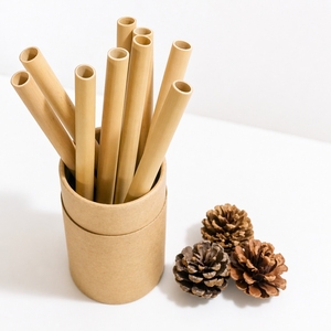 Eco Friendly <b>Bamboo</b> <b>Straws</b> 200mm 6mm Inner Diameter Biodegradable Food Safe Disposable Drink <b>Straws</b> Modern Style Party Use - Product Image 6