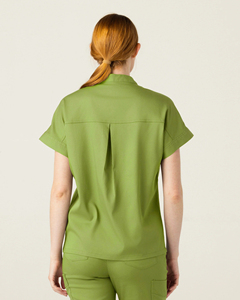 Tenue médicale confortable pour infirmières et médecins, uniforme médical à col en V avec plusieurs poches pour les professionnels de la santé - Product Image 3