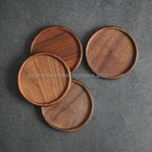 Vente en gros de sous-verres en bois d'acacia personnalisés OEM en liège d'acacia sous-verres en bois de noyer - Product Image 6