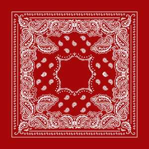Pañuelo de algodón rojo llamativo para hombres y mujeres, pañuelo unisex con diseño paisley para uso diario, viajes, festivales y uso cotidiano. - Product Image 1