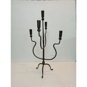 Support de bougie conique moderne en fer noir, minimaliste, à tête unique, pour décoration de mariage, centre de table - Product Image 5