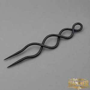 Hand Forged Iron Serving Fork with Twisted <b>Loop</b> Handle - Product Image 1