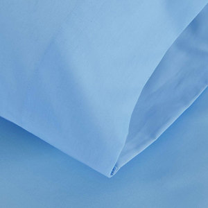 High Solid Blue <b>Comforter</b> <b>Set</b> Ultra Soft Breathable Linen 400TC Fitted Durable Easy Care Eco-Friendly Home Guest Room Hotel Use - Product Image 3
