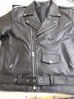 Blouson de moto en cuir véritable pour homme, respirant, écologique, avec fermeture éclair, col rabattable, coupe classique, automne