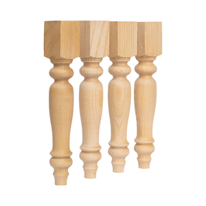 Pieds de meuble décoratifs en bois massif pour îlot de cuisine, colonnes de support de table, base de meuble en bois - Product Image 1