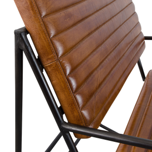 Fauteuil Porto vintage en cuir marron - Product Image 3