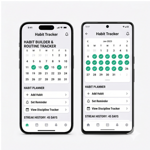 Application RoyalCraft Habit Tracker – Créez des habitudes, des objectifs quotidiens, suivez vos séries de réussite et obtenez des informations sur votre productivité iOS/Android - Product Image 4