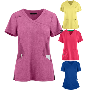 OFERTA ESPECIAL Top shirt Medical Scrubs Hospital ropa diseño personalizado para mujeres Saomai FMF fábrica uniforme-ODM/OEM servicio - Product Image 2