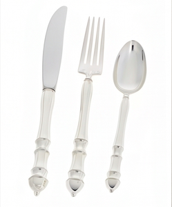Elegant Metal Flatware Set Of 3 With High <b>Mirror</b> Polish And Dishwasher Safe Modern Design For Wedding Occasions - Product Image 3