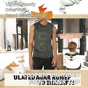 เสื้อกล้ามผู้ชายคุณภาพสูง ผ้าโพลีเอสเตอร์/คอตตอนผสม น้ำหนักเบา นุ่ม ระบายอากาศได้ดี สวมใส่สบาย แห้งเร็ว ลายพิมพ์ - Product Image 4