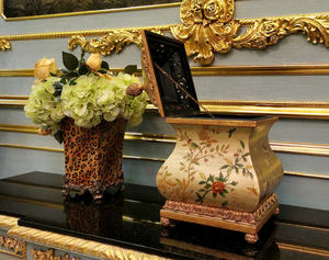 Tradebyd Handmade Wooden Box with European Folk Art Painting Rustic Keepsake <b>Storage</b> <b>Chest</b> for Home Decor - Product Image 1