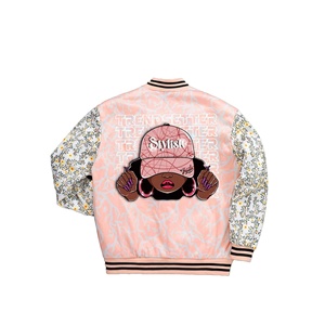 Nouvel arrivage Veste universitaire matelassée pour femmes personnalisée Streetwear Polaire d'hiver Broderie Chenille Baseball Varsity Imprimé - Product Image 3