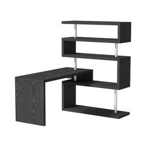 Black Office <b>Desk</b> with Display Stand - Product Image 2