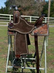 Precios atractivos Calidad Europa y EE. UU. Aspecto de lujo Western Horse Barrel Racing Argentina Silla de cuero de mayorista - Product Image 3