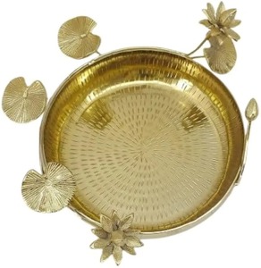 ชามโลหะตกแต่งแบบพรีเมียม ดีไซน์คลาสสิก สำหรับใส่ดอกไม้หรือตะเกียงลอยน้ำ เหมาะสำหรับตกแต่งบ้าน - Product Image 1