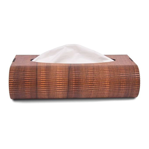 Rectangular Wooden Tissue Paper Box with <b>Sliding</b> Opening for Home Living Room Decor - Product Image 1