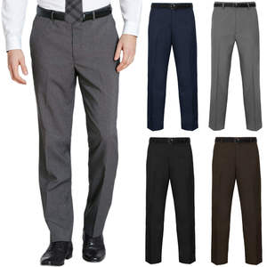 Men's Office Business <b>Trousers</b> Oxford Fabric Waterproof Formal <b>Work</b> men's pants Flat Smart black pants with side pockets - Product Image 3