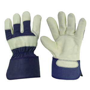 KEEM BROTHERS Professional Anti-Vibration Leather Work Safety <b>Gloves</b> Elastic Wristlet Reinforced Palm Protection Impact Level 2 - Product Image 1