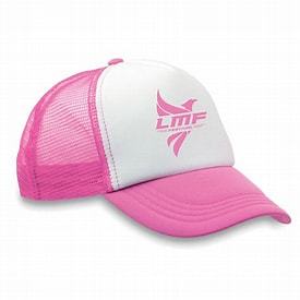 Gorra Trucker Rosa y Blanca de Lona, 6 Paneles, Ajustable, Unisex, Casual, con Logotipo Serigrafiado en el Panel Frontal y Bordado 3D, para Exteriores - Product Image 3