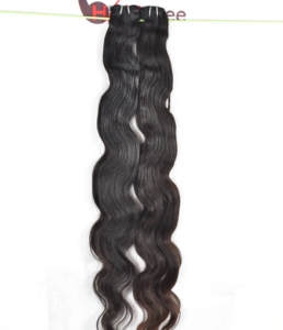 Cabello Humano Natural Negro Ondulado sin Procesar, con Cutícula Alineada, Doble Trama a Máquina, Paquete al por Mayor, Barato, de Fabricantes Indios - Product Image 5