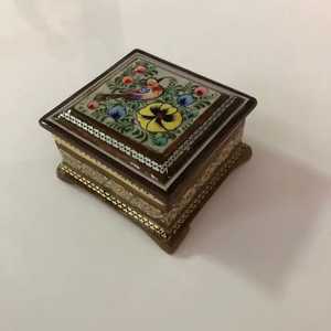 Vintage Amber Resin Brass Metal Jewelry Storage <b>Box</b> Hinged Lid Rectangular Small <b>Trinket</b> Keepsake Organizer Container <b>Box</b> - Product Image 5