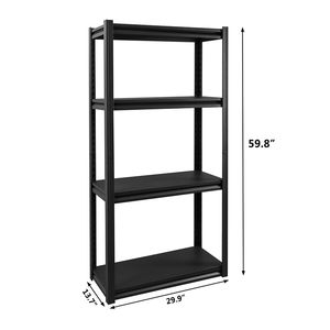 Organizzatore a 4 Ripiani con Telaio in Acciaio Resistente, Prodotto Regolabile per Organizzazione e Stoccaggio Domestico - Product Image 6