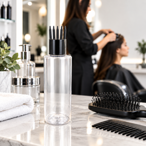 Soins des cheveux, flacon applicateur à peigne en PET de 100 ml |   Contenant vide transparent pour huile capillaire, sérum, traitement du cuir chevelu et application facile au quotidien - Product Image 2