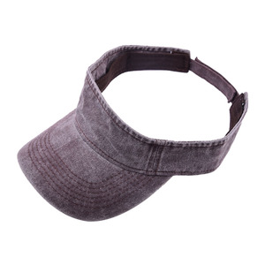 Casquette de soleil réglable en coton lavé pour l'extérieur, visière de plage, chapeaux à visière imprimés, vente en gros, logo brodé personnalisé, 10 couleurs, décontractée, unisexe - Product Image 2
