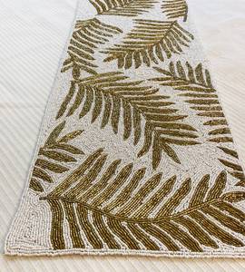 Handmade Embroidered Stripe Pattern Polyester/Cotton Knitted <b>Table</b> <b>Runner</b> for Home & Hotel Use-Decorative - Product Image 1