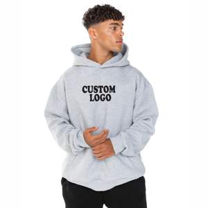 Sweat-shirt à capuche lourd de haute qualité pour homme, style streetwear, imprimé uni, coupe ample, idéal pour l'hiver - Product Image 4