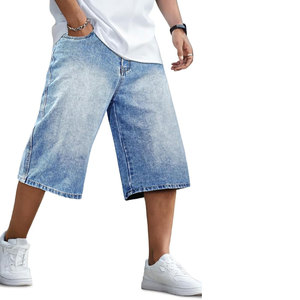 Pantalones Cortos de Mezclilla para Hombre, Corte Holgado, Estilo Casual de Verano, Transpirables, Corte Recto, Duraderos, Estilo Urbano - Product Image 1