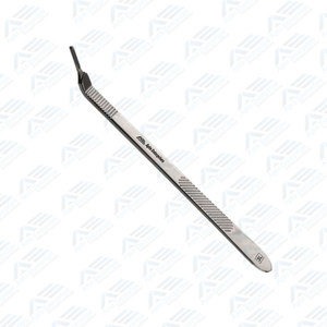 Manche de scalpel long, porte-lame de scalpel pour chirurgie dentaire, manche de scalpel long de 21 cm, manche de scalpel angulaire, lame tranchante, instrument médical - Product Image 5