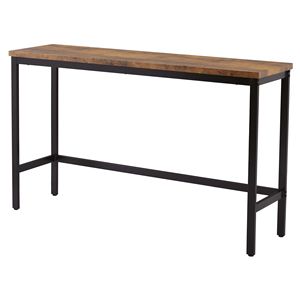 TOPMAX Brown Counter Height <b>Dining</b> Room Set Extra Long <b>Table</b> with 3 <b>Stools</b> and Side <b>Table</b> with Footrest for Pub Kitchen Use - Product Image 4