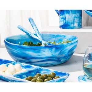 Direct Selling Indian Manufacturer Polished Resin Serving <b>Bowl</b> with Custom Logo Eco-Friendly & Durable for <b>Party</b> Use - Product Image 5