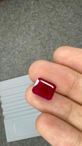 Rubis naturel africain de 4,76 carats, taille octogonale, pierre précieuse non montée, certifié GIA, rubis rouge pour la fabrication de bijoux fins et de bagues - Product Image 2
