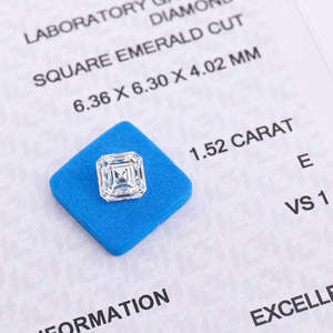 เพชรทรงสี่เหลี่ยม Asscher Cut เพาะเลี้ยงในห้องปฏิบัติการ น้ำหนัก 1.5 กะรัต สี E ความสะอาด VS1 รับรองโดย IGI คุณภาพเยี่ยม เหมาะสำหรับแหวนหมั้น ราคาขายส่ง - Product Image 6