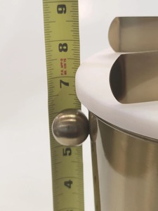 Premium Gold Ice <b>Bucket</b> with White <b>Lid</b> and Tongs Perfect for Event Buffets Home Bars Wine Beer And Champagne Chiller - Product Image 2