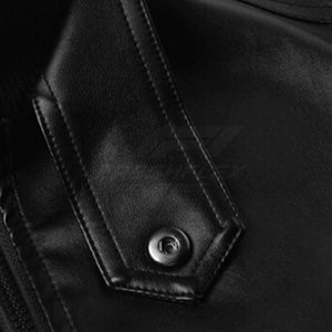 Low Price High Quality Custom Logo Printed Men's Casual <b>Leather</b> <b>Winter</b> <b>Jacket</b> Plus Size Customized Color Lightweight Durable - Product Image 5